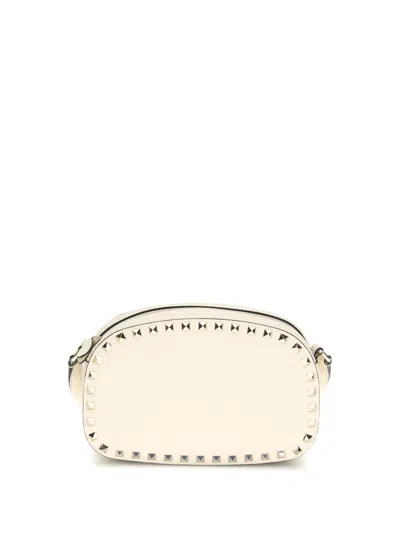 Valentino Garavani Rockstud Shoulder Bag In White