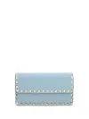 Valentino Rockstud Shoulder Bag In Blu Porcellana