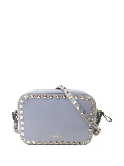 Pre-owned Valentino Garavani Rockstud Shoulder Bag In Blue