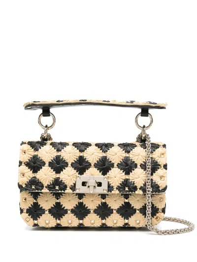 Valentino Garavani Rockstud Shoulder Bag In Neutrals