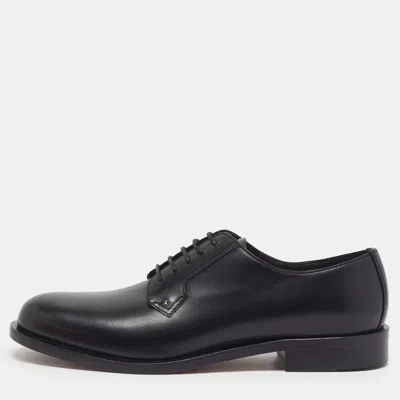 Pre-owned Valentino Garavani Rockstud Size 40 Black Leather Oxfords
