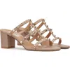 Valentino Studded Leather Block Heel Sandals In Multi