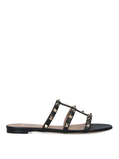VALENTINO GARAVANI ROCKSTUD SLIDE SANDALS