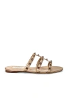 Valentino Rockstud Leather Sandal In Skin