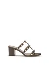 Valentino 60mm Rockstud-embellished Sandals In Gray