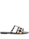 Valentino Rockstud Slides In Black