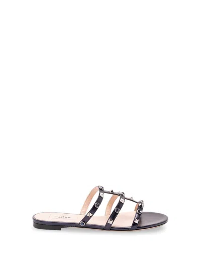 Valentino Garavani `rockstud` Slides In Blue