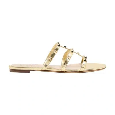 Valentino Garavani Rockstud Slides In Brown