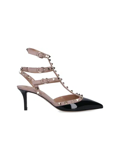 Valentino Garavani Rockstud Slingback Pumps In Black