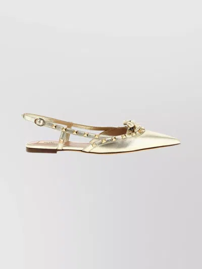 VALENTINO GARAVANI ROCKSTUD SLINGBACK SANDALS BOW DETAIL