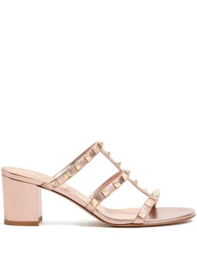 Valentino Garavani Valentino Rockstud Sliof Mini Sandals In Multi
