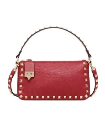Valentino Garavani Rockstud Small Crossbody Bag In Red