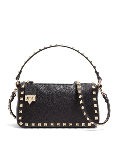 VALENTINO GARAVANI ROCKSTUD SMALL GARNET CALFSKIN CROSSBODY BAG