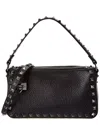 Valentino Women's Small Rockstud Shoulder Bag In Black