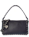 VALENTINO GARAVANI VALENTINO ROCKSTUD SMALL GRAINY LEATHER CROSSBODY