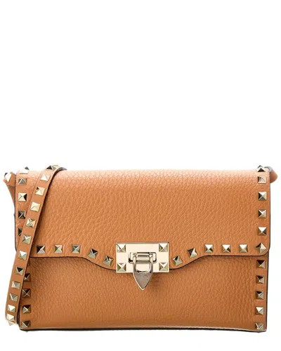 VALENTINO GARAVANI VALENTINO ROCKSTUD SMALL GRAINY LEATHER CROSSBODY