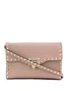 Valentino Garavani Women Rockstud Small Leather Shoulder Bag In Pink