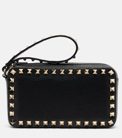 Valentino Garavani Rockstud Small Leather Clutch