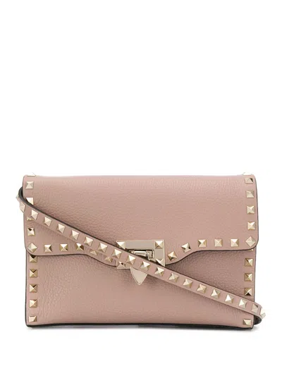 Valentino Garavani Valentino Small Shoulder Bag Rockstud In Brown