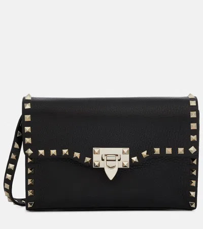 Valentino Garavani Rockstud Small Crossbody Bag In Black
