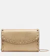 Valentino Rockstud Small Leather Shoulder Bag In Gold