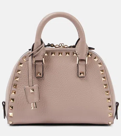 Valentino Garavani Rockstud Small Leather Tote Bag In Pink