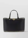 Valentino Borsa A Mano Rockstud In Pelle Nera  Donna