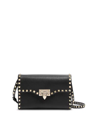 Valentino Garavani Rockstud Small Shoulder Bag In Black