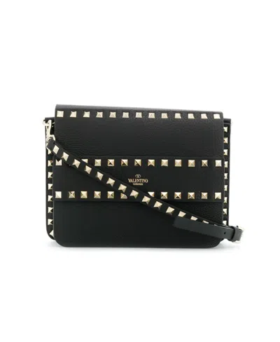 Valentino Garavani Rockstud Small Shoulder Bag In Black