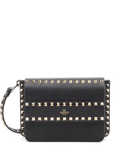 Valentino Garavani Rockstud 粒面小牛皮小号单肩包 In Black