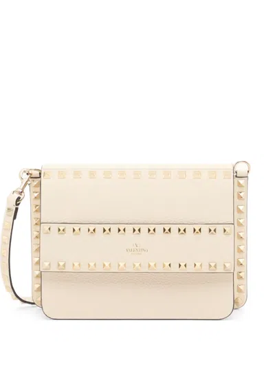 Valentino Garavani Rockstud 粒面小牛皮小号单肩包 In White