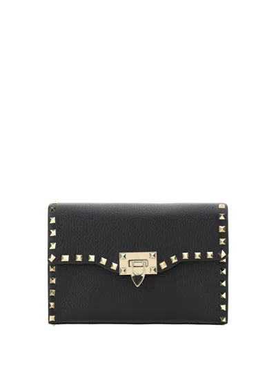 Valentino Garavani Small Rockstud Shoulder Bag In Nero