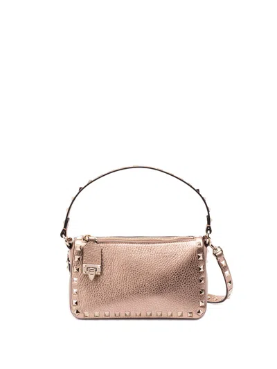 Valentino Garavani Small Rockstud Shoulder Bag In Pink