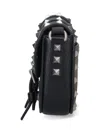 Valentino Large Rockstud Messenger Bag With Adaptable Strap In Black