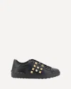 Valentino Studded Leather Sneakers Rubber Sole