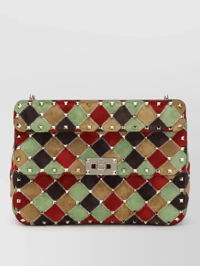 Valentino Garavani Rockstud Spike Clutch Bag In Multi