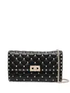 Valentino Garavani Rockstud Spike Nappa Leather Crossbody Clutch Bag Woman Black Uni In Black