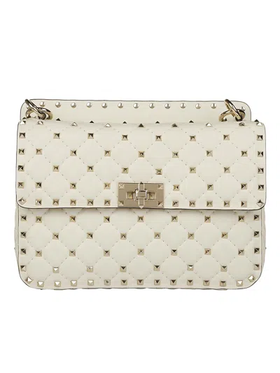 Valentino Garavani Rockstud Spike Crossbody Bag In White