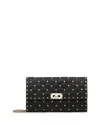Valentino Garavani Rockstud Spike Nappa Leather Crossbody Clutch Bag Woman Black Uni In Black