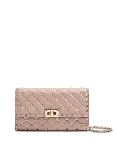 Valentino Garavani Rockstud Spike Crossbody Clutch Bag In Pink