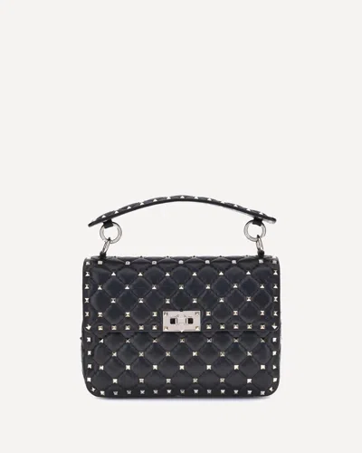 Valentino Garavani Rockstud Spike Handbag In Black