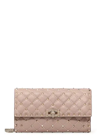 VALENTINO GARAVANI ROCKSTUD SPIKE LEATHER SHOULDER BAG