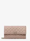 Valentino Garavani Rockstud Spike Nappa Leather Crossbody Clutch Bag Woman Poudre Uni In Pink