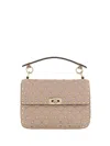Valentino Antique Pink Nappa Leather Medium Rockstud Spike Handbag In Poudre