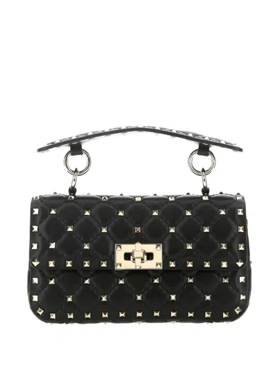 Valentino Garavani Rockstud-spike Leather Tote Bag In Black