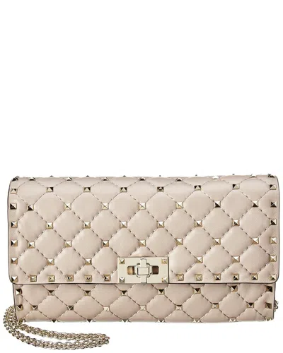 Valentino Garavani Valentino Garavani Rockstud Spike Crossbody Clutch Bag In Nude