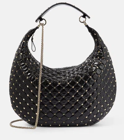 Valentino Garavani Rockstud Spike Shoulder Bag In Black
