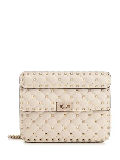 Valentino Garavani Rockstud Spike Crossbody Bag In White