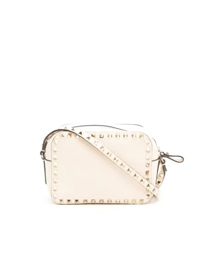 Valentino Garavani Valentino Rockstud Spike Mini Crossbody Bag In Neutral