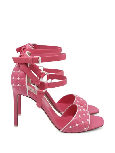 Pre-owned Valentino Garavani Rockstud-spike Sandals In Pink